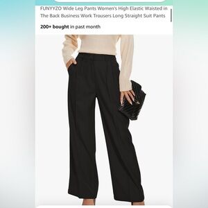 Amazon wide leg work pants Size Small Short NWT